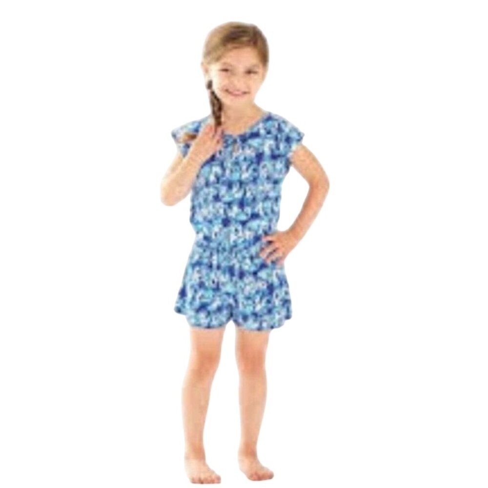 NWOT Lilly Pulitzer Kids One Piece Elephant Blue  Romper Size Small
